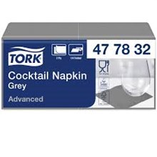 Servet Cocktail Grijs 2L 1/4v 24cm TORK 12x200st