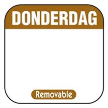 Daglabel Donderdag (zaterdag weg) DAYMARK 500st