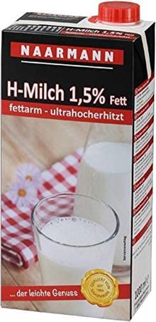 Melk Halfvol 1,5% NAARMANN 12x1ltr