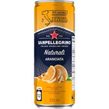 Blikjes Aranciata Sinas SAN PELLEGRINO 2x6x33cl