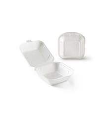 Hamburgerbak Foam KLEIN     BLANCO  100st