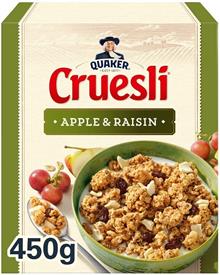 Cruesli Appel & Rozijn klein QUAKER OATS 6x450gr (doos)