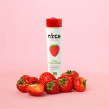 Bio. Knijpijsje Puur Aardbei  NICE 28x60gr